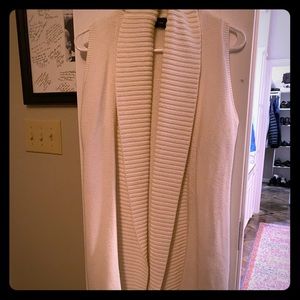 Cream Sleeveless Cardigan